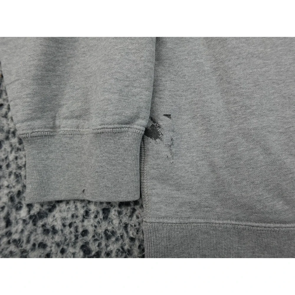 Nike Hoodie Mens Small Grey Solo Swoosh Pullover Fleece DX1355-063
